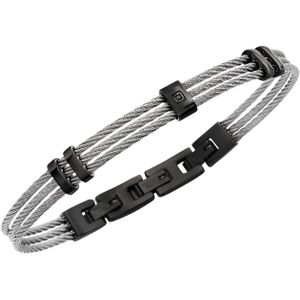 Breil Armband  zwart / zilver