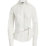 Regular fit overhemdblouse met kettingdetail, model 'Coniah'