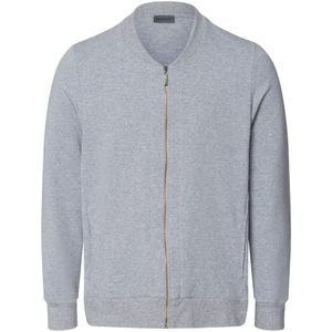 Hanro Sweatvest ' Natura Living '  grijs gemêleerd