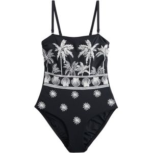 Next Badpak  zwart / wit