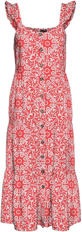 Vmlinn - Midi-jurk - Blousejurk - Mouwloos - Vierkante Hals - Regular Fit