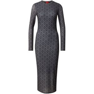 HUGO Jurk 'Nastan'  lichtgrijs / donkergrijs