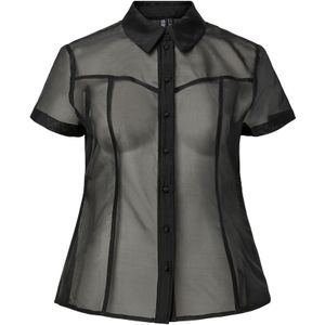 Pcnulle 2/4 Getailleerd Mesh Overhemd