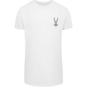F4NT4STIC Shirt 'Looney Tunes Bugs Bunny'  grijs / pink / zwart / wit