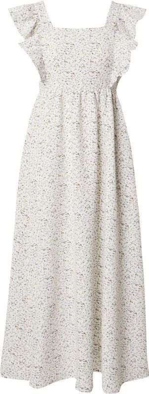 Jurk - Gebloemd - Ruches - Regular Fit - Vierkante Hals