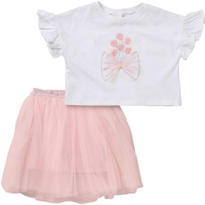 Miss Set  rosa / zilver / wit