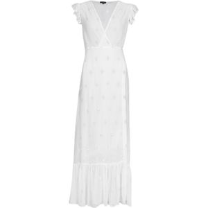 South Beach - Jurk - Wit - Chiffon - Maxi Lengte - Mouwloos