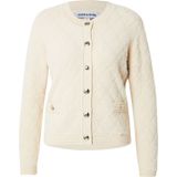 MORE & MORE - Gebreid Vest - Crème - Lange Mouw - Ronde Hals