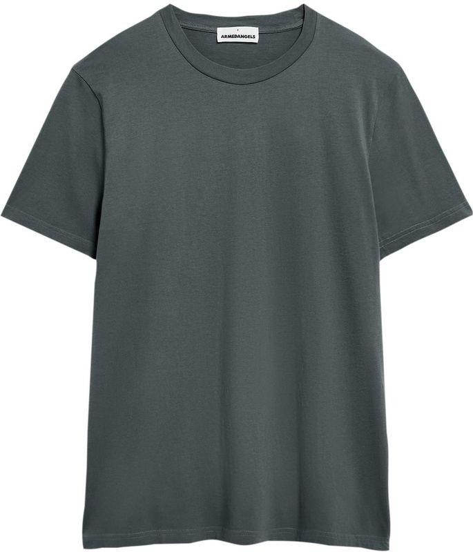 ARMEDANGELS - JAMES - Shirt - Donkergrijs - Kwartmouw - Ronde Hals