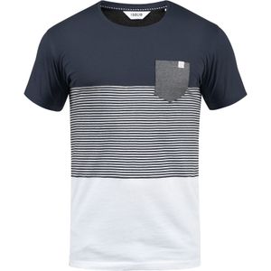 !Solid Shirt 'Malte'  blauw / navy / wit