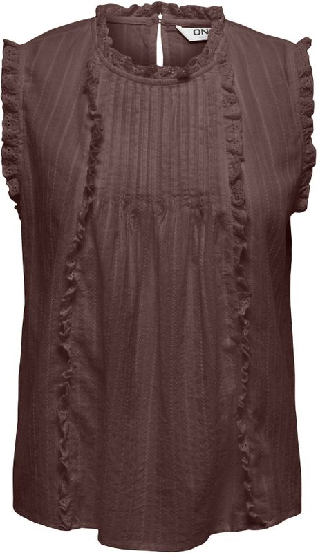 ONLY - ONLKieran - Blouse - Chocoladebruin - Mouwloos