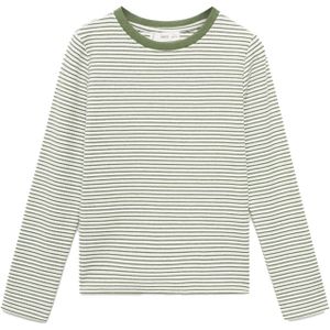 MANGO KIDS Shirt 'LORE'  kaki / wit