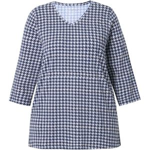 Ulla Popken Shirt  donkerblauw / wit