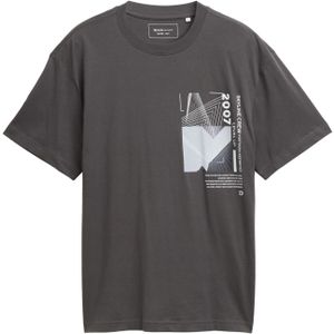 TOM TAILOR DENIM Shirt  pastelblauw / donkergrijs / wit