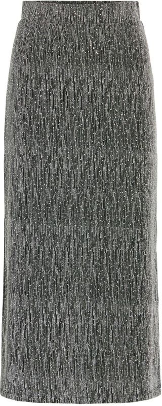 VILA Rok 'VISILNA'  zwart / zilver