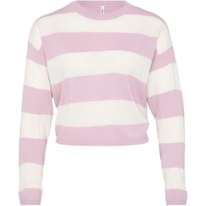 Only Petite Trui 'ONLDERRY'  orchidee / wit