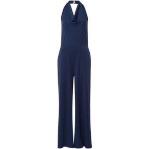 Les Lunes - Jumpsuit - Donkerblauw - Haltermodel - Lang/maxi