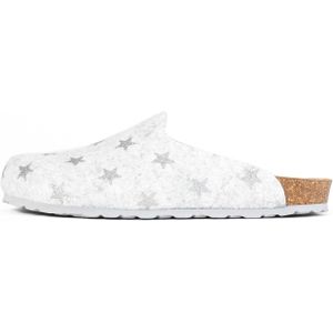 Bayton Clogs 'Malo'  zilver / wit