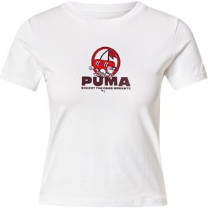 PUMA Shirt 'CHERRY THE MOMENT'  aubergine / rood / wit