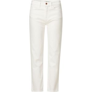 Jeans - Wit - 99% Katoen, 1% Elastaan - Hoge Taille, Cropped Slim Leg