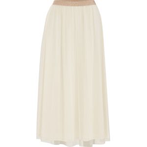 WE Fashion Rok  lichtbeige / goud
