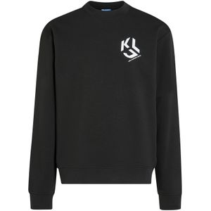 KARL LAGERFELD JEANS Sweatshirt 'Monogram'  zwart / wit