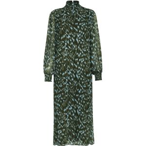 minus Jurk 'Eria'  lichtblauw / olijfgroen / donkergroen