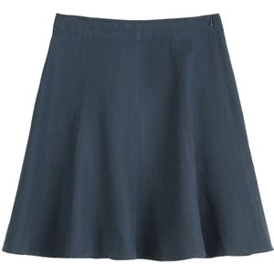 Marc O'Polo - A-lijn Rok - Donkerblauw - Korte Lengte - Linnen
