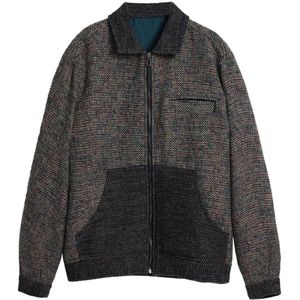 Jas - Multicolor - Regular-fit - Gemêleerd Design - Met Rits