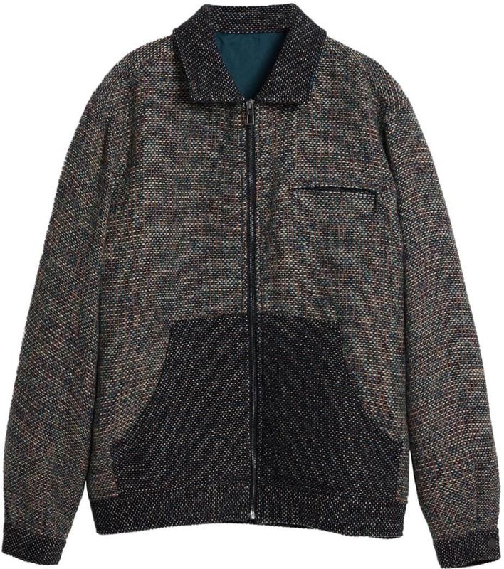 Jas - Multicolor - Regular-fit - Gemêleerd Design - Met Rits