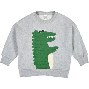 Fred's World by GREEN COTTON Sweatshirt  crème / lichtgrijs / groen / wit
