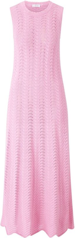 Rich & Royal - Gebreide Jurk - Rosa - 7/8 Lengte - Mouwloos