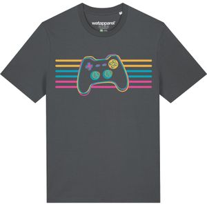 Watapparel Shirt ' Retro Joystick '  antraciet / gemengde kleuren