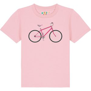 watabout.kids Shirt 'Pink Bike'  rosa / rood / zwart