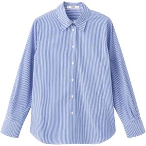 MANGO Blouse  lichtblauw / wit