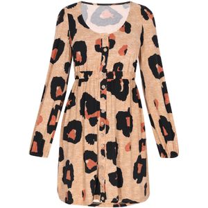 NALLY Jurk  bruin / oranje / zwart