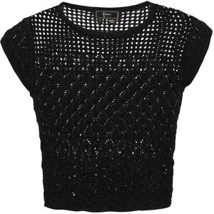faina Gebreide top 'Fashion Look'  zwart