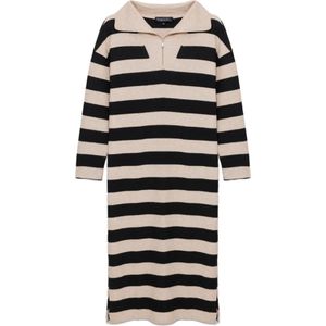 No Matter What Gebreide jurk  beige / zwart