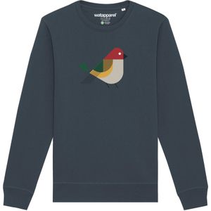 Watapparel - Sweatshirt - Antraciet - Vogel - Lange Mouw
