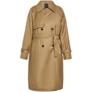faina Tussenmantel  donkerbeige