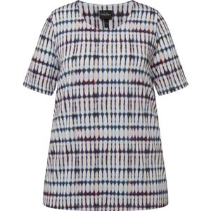 Ulla Popken Shirt  navy / lichtoranje / lichtroze / wit