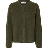 Selected - Lulu New - Vest - Ronde Hals - Lange Mouwen - Knoopsluiting