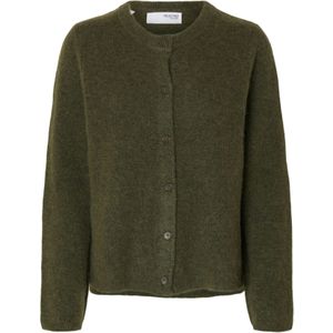 Selected - Lulu New - Vest - Ronde Hals - Lange Mouwen - Knoopsluiting