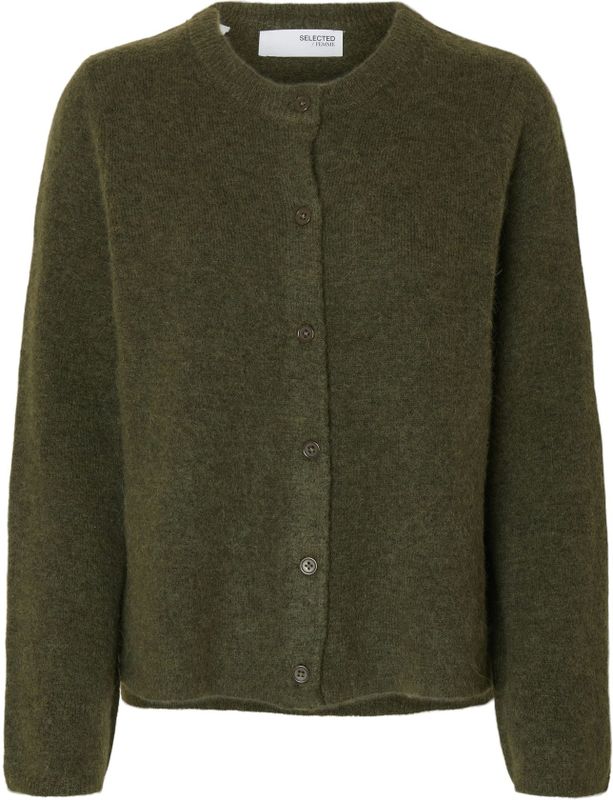 Selected - Lulu New - Vest - Ronde Hals - Lange Mouwen - Knoopsluiting