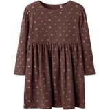 Jerseyjurken - All-over Print - Jurk - Lange Mouwen - O-hals - Regular Fit