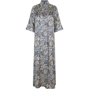 Dea Kudibal Jurk 'Helgadea'  taupe / royal blue/koningsblauw / violetblauw / zwart