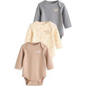 Next - Rompertje - Beige - 3 Pack