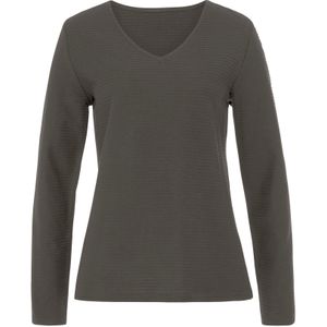 Lascana Shirt - Lange Mouwen - Kaki - Katoen