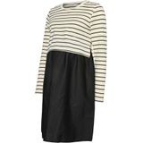 MAMALICIOUS - MLAMILO JUNE - Jurk - Crème/Zwart - Met Borstvoedingsfunctie - Knielengte