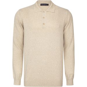 Felix Hardy - Gebreide Polo Trui - Beige - 100% Katoen - Heren